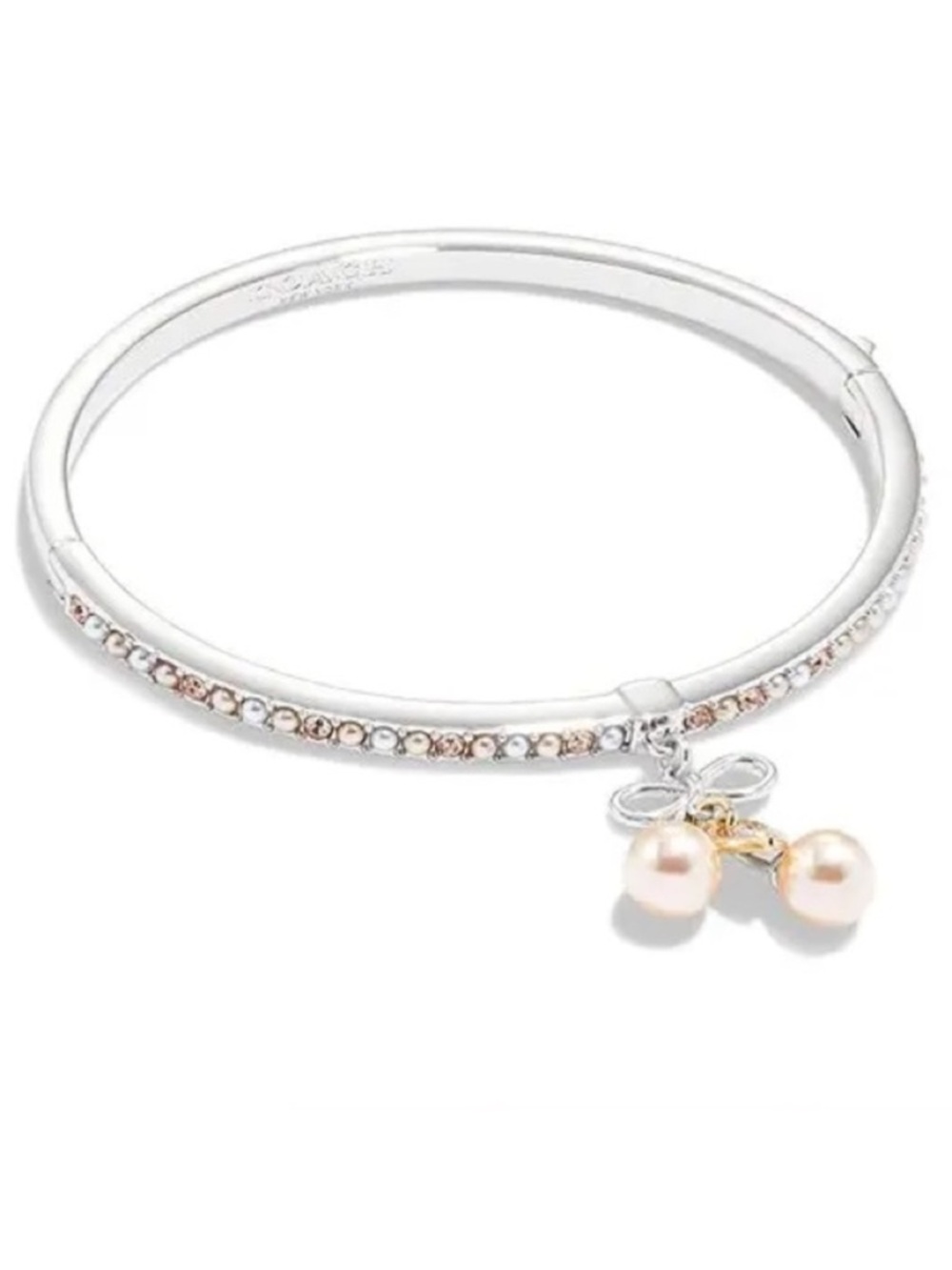 Coach Kisslock Cherry Pavé Bangle Bracelet